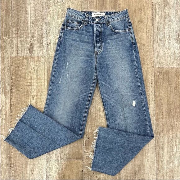 🎉Host Pick 2 times 🎉NWOT Reformation Fawcett Jeans Celtic Raw hem button fly - Picture 5 of 16